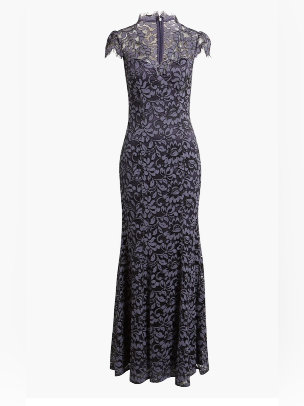 Eliza J illusion Cap Sleeve Gown - Picture 7 of 16